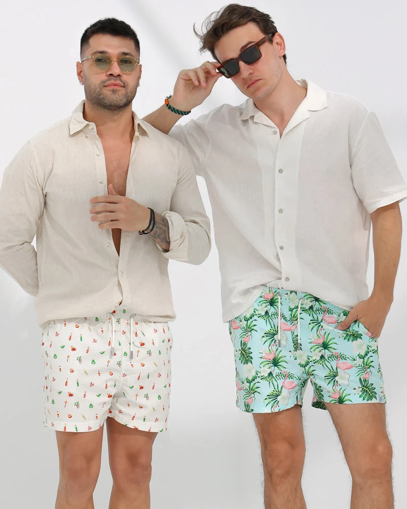 Chaka Bei Chili Mix and Aloha Flamingo swimwear